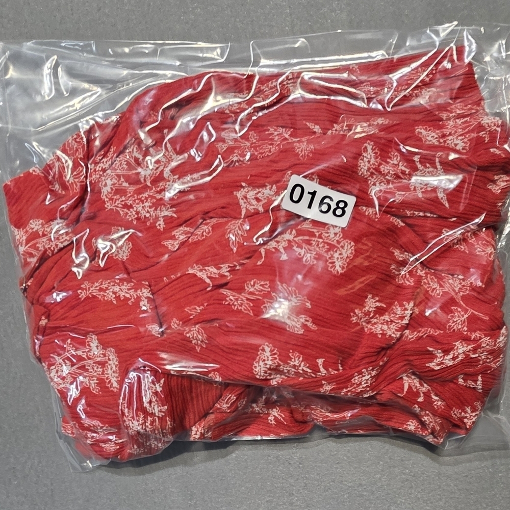 Davi & Dani 1XL EUC Floral Redish Orange Jumpsuit PTP 26 Inseam 24 - Picture 6 of 6